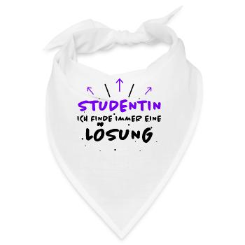 Studentin Spruch Universität Studentin Geschenk - Bandana - Weiß - Vorne