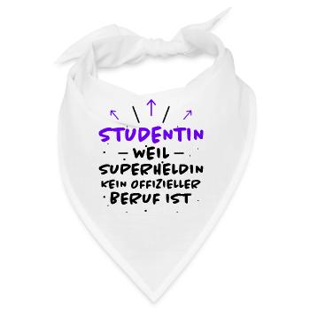 Studentin Spruch Universität Studentin Geschenk - Bandana - Weiß - Vorne