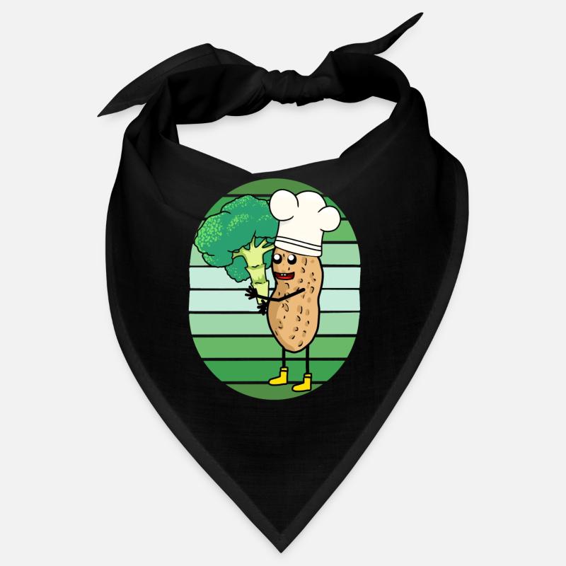 Peanut Broccoli Vegetables Cook Cooks Cook Bandana
