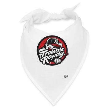 Lustige Sport-Parodie: Baseball-Team Trouble Rowdy - Bandana - Weiß - Vorne