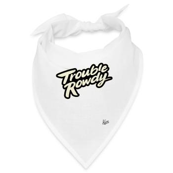 Ärger- und Streit-Macher-Rowdy - Bandana - Weiß - Vorne