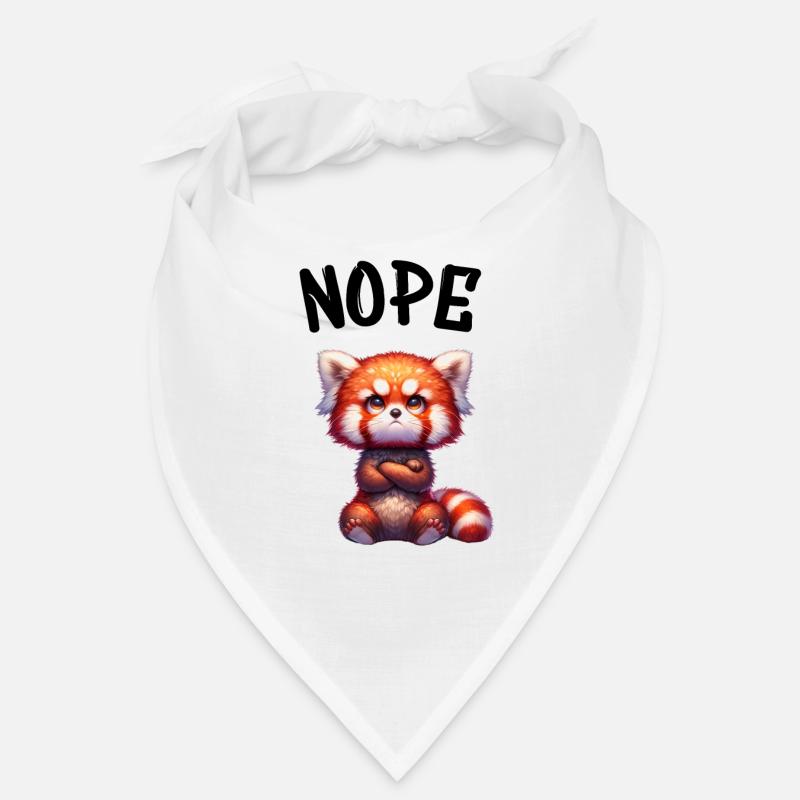 Red Panda Funny Saying Nope Fire Fox Bandana