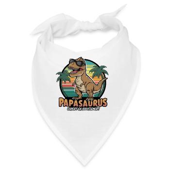 Papasaurus-Experte für Vatertagsgebrüll - Bandana - Weiß - Vorne