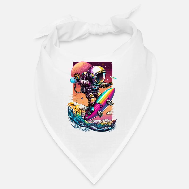 Astronaut Surfing Cosmic Waves Space Explorer Bandana