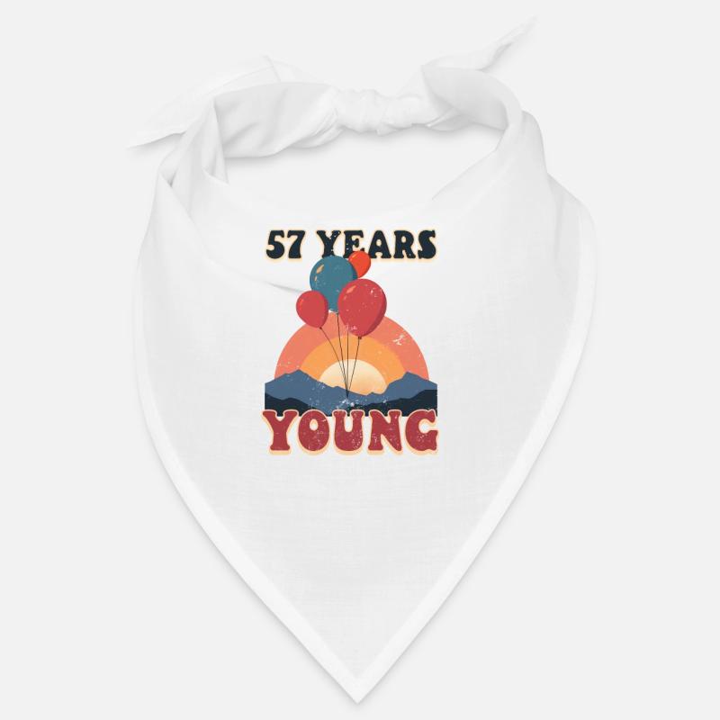 57e anniversaire 57 ans - Bandana - blanc
