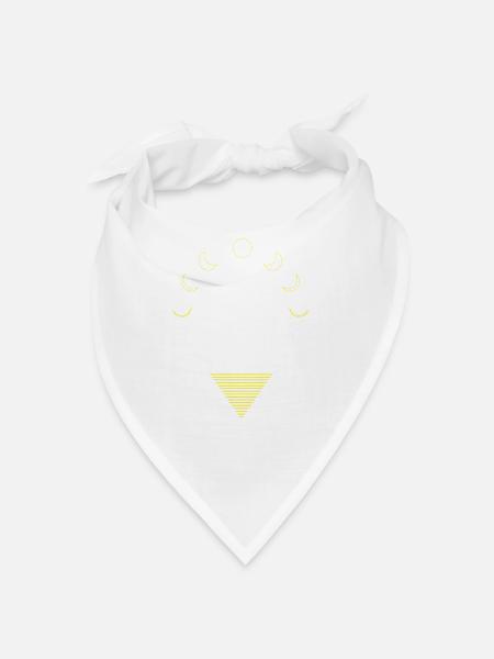 Saint-Bernard Abstrait Phases de Lune - Bandana - blanc