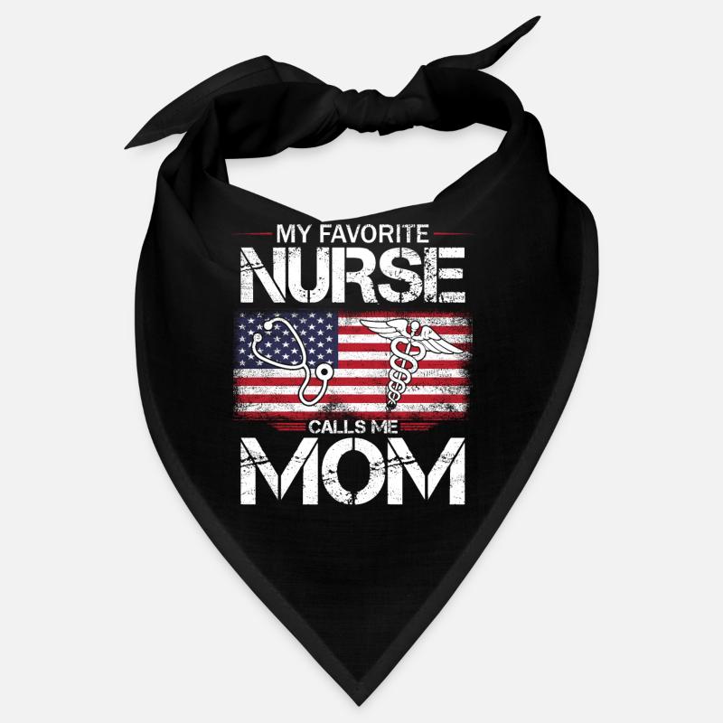 Mon infirmière préférée m’appelle maman Drapeau des États-Unis 4 juillet Bandana
