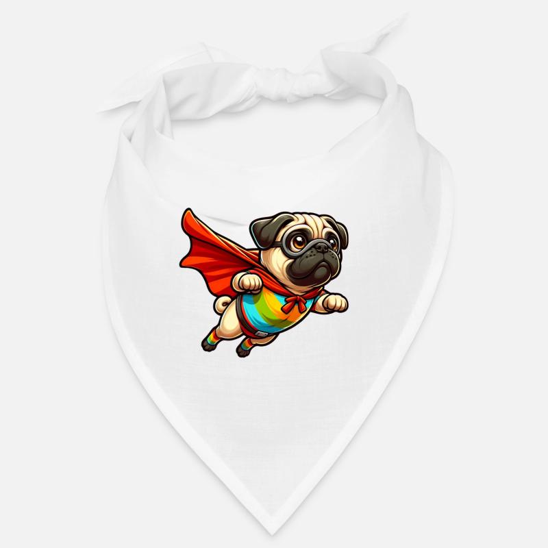 Superhelden-Mops Bandana
