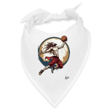 Messias Christus, der Retter: Basketball Jesus - Bandana - Weiß - Vorne
