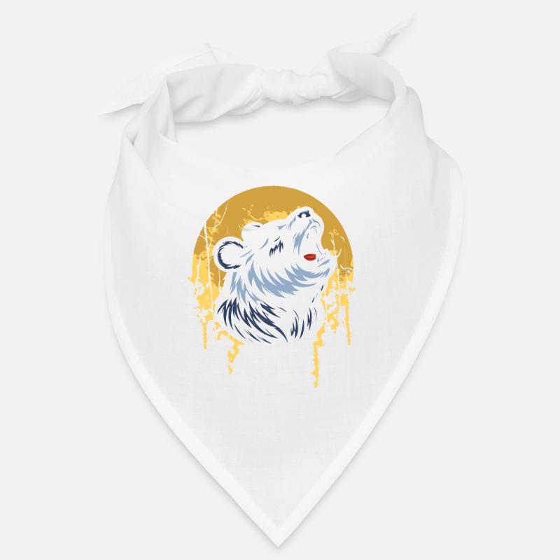 Giant Panda Panda Bear Moon Howling Bandana