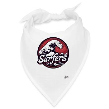Wellen Surfer: Schnapp Dir die Welle und reite sie - Bandana - Weiß - Vorne