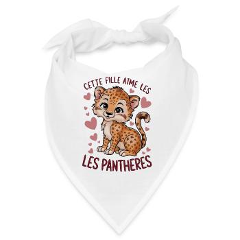 Nur ein Mädchen, das Panthers liebt Geschenk - Bandana - Weiß - Vorne
