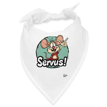 Mungo Nagetier Ratte: Servus! - Bandana - Weiß - Vorne