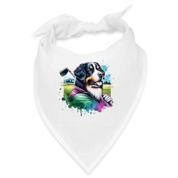Bernhardiner Lustiges Golf Design Für Golfer - Bandana - Weiß - Vorne