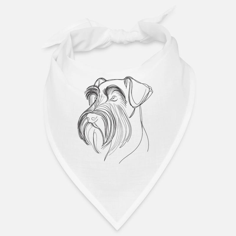 Dessin au trait Schnauzer géant Schnauzers Bandana