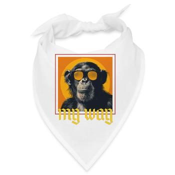 Affe Sonnenbrille Cool My Way - Bandana - Weiß - Vorne