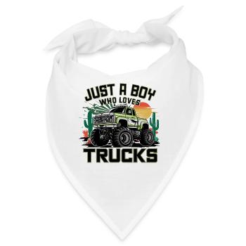 Monster Trucks für Jungs für Männer und Jungen - Bandana - Weiß - Vorne