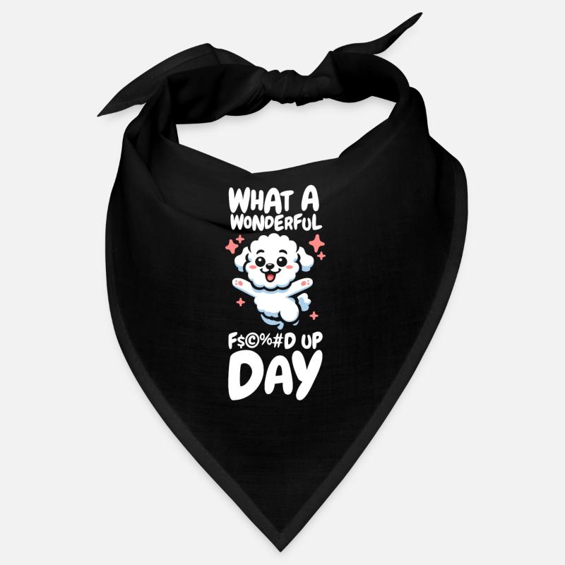 Bichon Frize Drôle Jour de merde Bandana