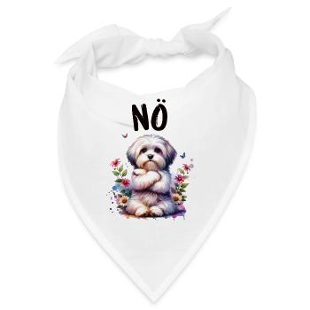 Havanese Lustiger Spruch Nö für Hundeliebhaber - Bandana - Weiß - Vorne
