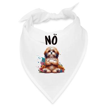 Havanese Lustiger Spruch Nö für Hundeliebhaber - Bandana - Weiß - Vorne