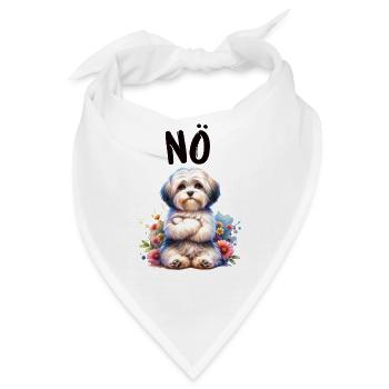 Havanese Lustiger Spruch Nö für Hundeliebhaber - Bandana - Weiß - Vorne