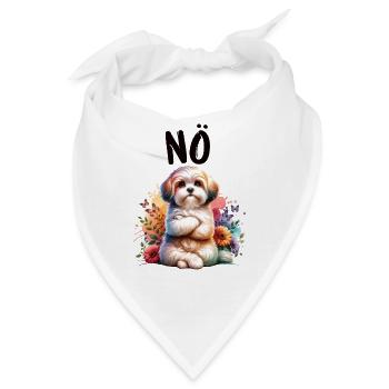 Havanese Lustiger Spruch Nö für Hundeliebhaber - Bandana - Weiß - Vorne