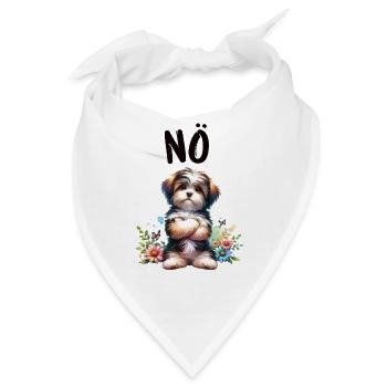 Havanese Lustiger Spruch Nö für Hundeliebhaber - Bandana - Weiß - Vorne