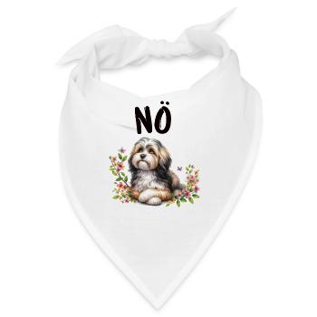 Havanese Lustiger Spruch Nö für Hundeliebhaber - Bandana - Weiß - Vorne