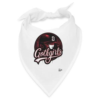 Baseball-Helm für Gothic-Mädchen - Bandana - Weiß - Vorne