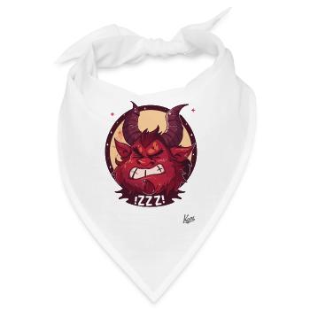 Müder und verschlafener schlafender Krampus - Bandana - Weiß - Vorne