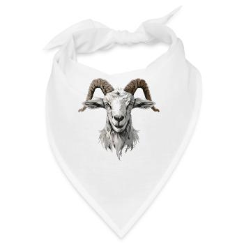 Alpine Goat Bergziegen Bergziege - Bandana - Weiß - Vorne