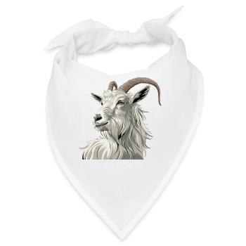 Alpine Goat Bergziegen Bergziege - Bandana - Weiß - Vorne