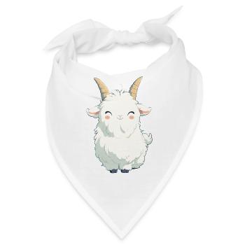 Alpine Goat Bergziegen Bergziege - Bandana - Weiß - Vorne