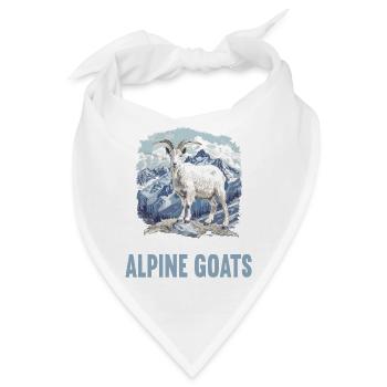 Alpine Goat Bergziegen Bergziege - Bandana - Weiß - Vorne