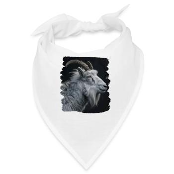 Alpine Goat Bergziegen Bergziege - Bandana - Weiß - Vorne