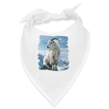 Alpine Goat Bergziegen Bergziege - Bandana - Weiß - Vorne