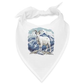 Alpine Goat Bergziegen Bergziege - Bandana - Weiß - Vorne