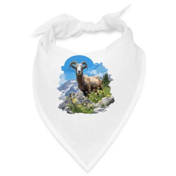 Alpine Goat Bergziegen Bergziege - Bandana - Weiß - Vorne