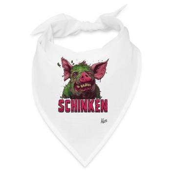 Schinken-Zombie-Schwein - Bandana - Weiß - Vorne