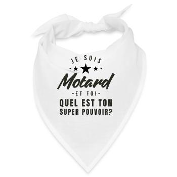 Ich bin Biker und du, was ist deine Superkraft? - Bandana - Weiß - Vorne