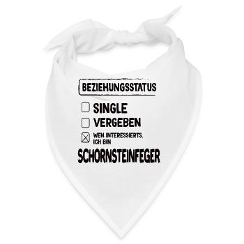 Schornsteinfeger Beziehungsstatus Kaminfeger - Bandana - Weiß - Vorne