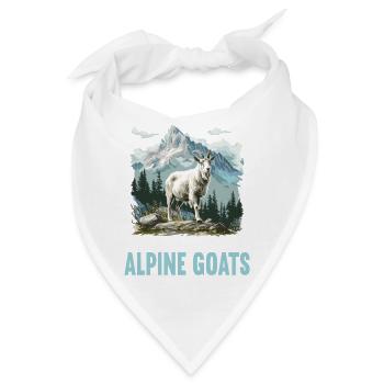 Alpine Goat Bergziegen Bergziege - Bandana - Weiß - Vorne