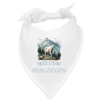 Alpine Goat Bergziegen Bergziege - Bandana - Weiß - Vorne