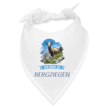 Alpine Goat Bergziegen Bergziege - Bandana - Weiß - Vorne