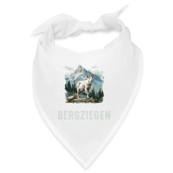 Alpine Goat Bergziegen Bergziege - Bandana - Weiß - Vorne