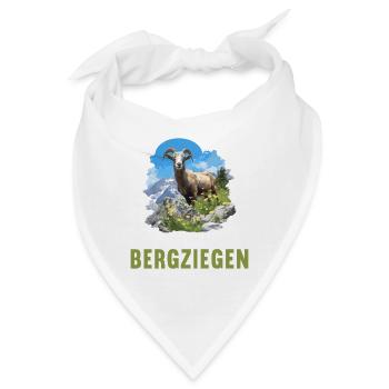 Alpine Goat Bergziegen Bergziege - Bandana - Weiß - Vorne