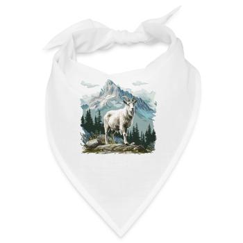 Alpine Goat Bergziegen Bergziege - Bandana - Weiß - Vorne