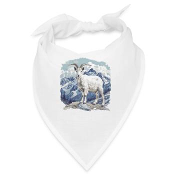 Alpine Goat Bergziegen Bergziege - Bandana - Weiß - Vorne