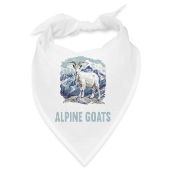 Alpine Goat Bergziegen Bergziege - Bandana - Weiß - Vorne