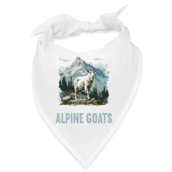 Alpine Goat Bergziegen Bergziege - Bandana - Weiß - Vorne